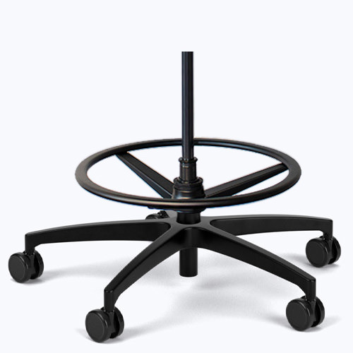 Sit-to-stand telescoping gaslift with a footrest #11TDR