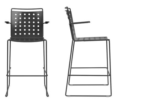 Stackable stool with arms. #822-SA3